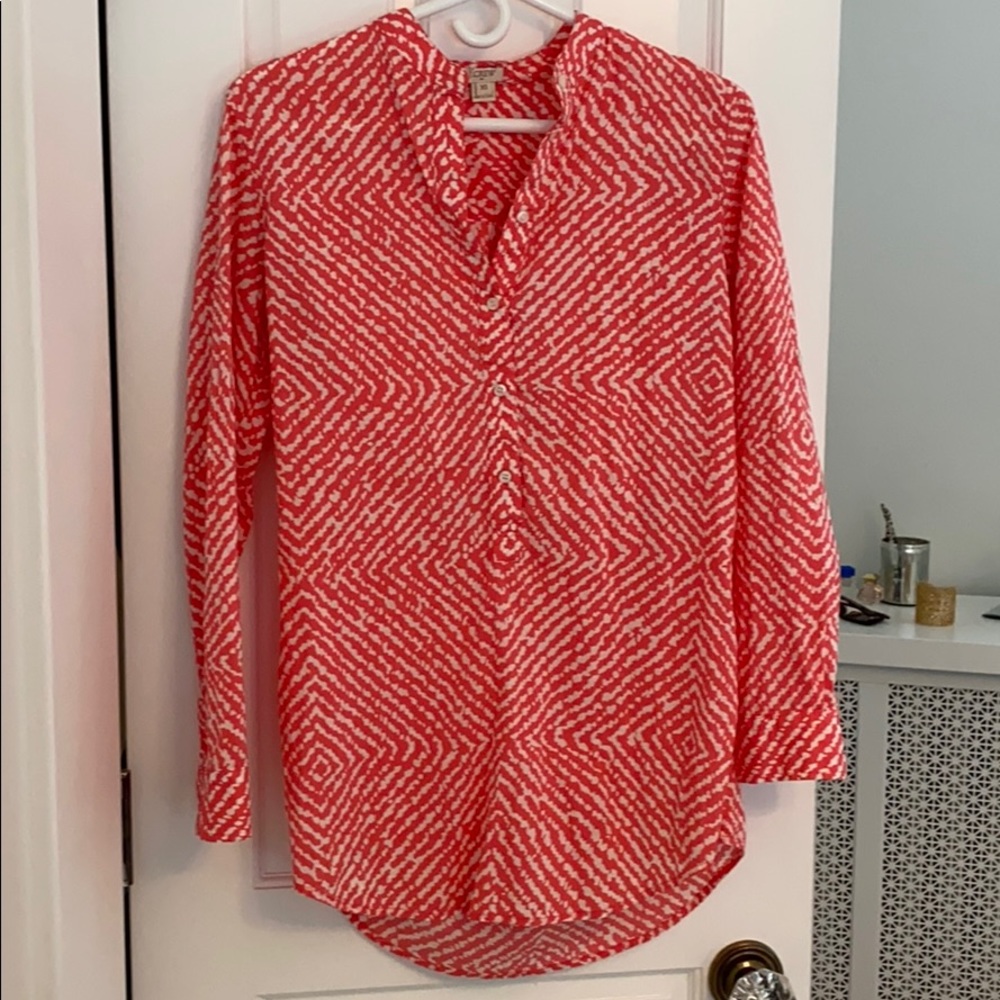 Jcrew coral tunic / coverup